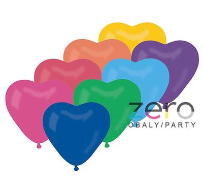 Balónky nafukovací SRDCE Ø 25 (50 ks) - mix (pastelové) - Obrázok č. 1
