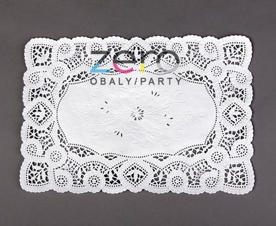 Krajka VIP ozdobná pod koláče 24x35 cm - bílá - Obrázok č. 1