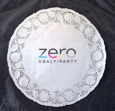 Krajka VIP ozdobná pod koláče Ø 33 cm/100 ks - bílá - Obrázok č. 1