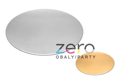 Podložka lepenková na koláče/dorty pr. 24 cm - zlatá/stříbrná - Obrázok č. 1