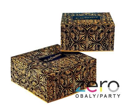 Krabice dortová "Exclusive" 280 x 280 x 150 mm - černo-zlatá - Obrázok č. 1