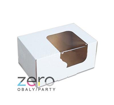 Krabice dortová s okýnkem 165 x 110 x 80 mm - bílá - Obrázok č. 1