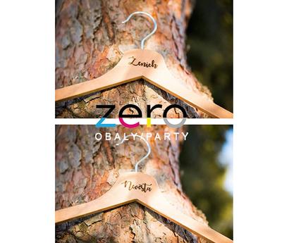 Ramínko dřevěné "Ženich" a "Nevěsta" (2 ks) - přírodní I - Obrázok č. 1