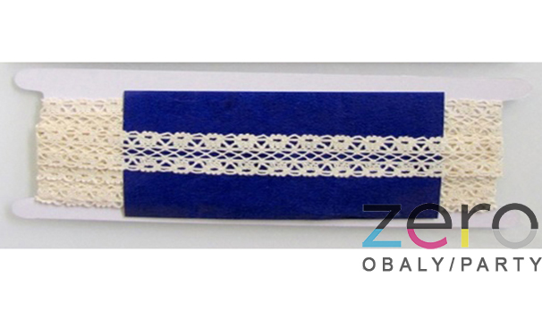 Stuha krajka 2,7 cm x 3 y - krémová - Obrázok č. 1
