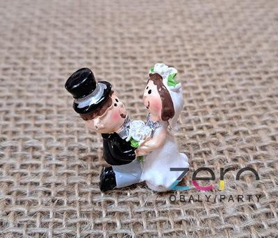 AKCE Dekorace svatební keramika samolepicí - novomanželé - Obrázok č. 1
