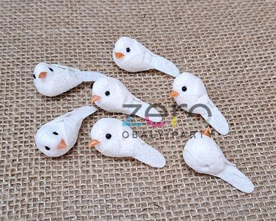 AKCE Ptáčci dekorační na zápich (36 ks) - bílá - Obrázok č. 1