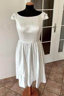 Krátké svatební šaty / popůlnočky vel. 40 - Obrázok č. 1