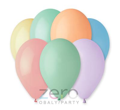 Balónky nafukovací Ø 26 (20 ks) - mix (makronky) - Obrázok č. 1