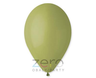 Balónky nafukovací Ø 26 (20 ks) - olivová (pastelové) - Obrázok č. 1