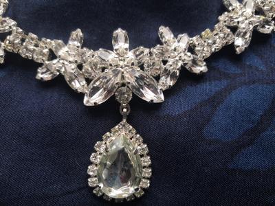 Svatební náhrdelník stříbrný s krystalky - Obrázok č. 1