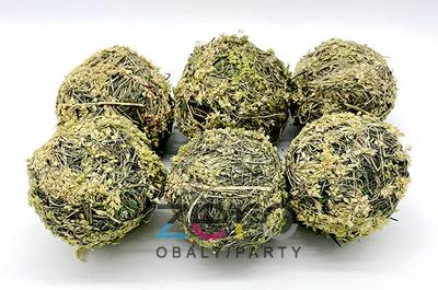 Koule přírodní dekorační pr. 7 cm (6 ks) - zelená - Obrázok č. 1