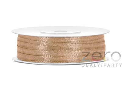 Stuha atlasová 3 mm x 50 m - zlatá - Obrázok č. 1