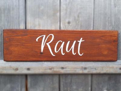 Dřevěná cedule "Raut" - Obrázok č. 1