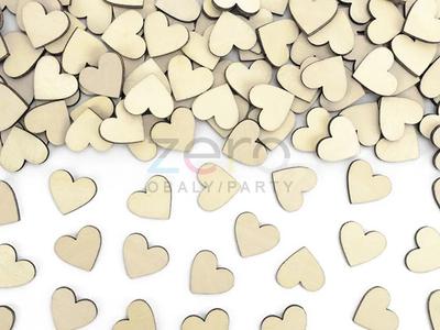 Konfety dřevěné "srdce" 20 mm (50 ks) - Obrázok č. 1