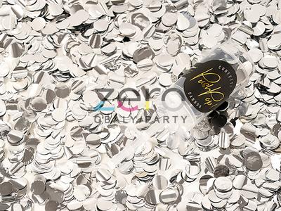 Konfety vystřelovací "Push Pop" - stříbrná - Obrázok č. 1