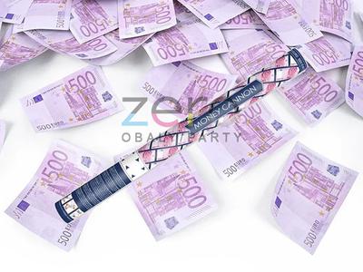 Konfety vystřelovací 60 cm - bankovky 500 euro - Obrázok č. 1