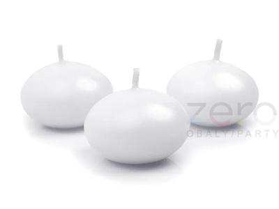 Svíčka plovoucí pr. 4 cm - bílá (mat) - Obrázok č. 1