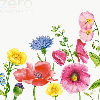 Ubrousky BIO "Dunisoft" 40x40 cm (60 ks) - květinová louka - Obrázok č. 1