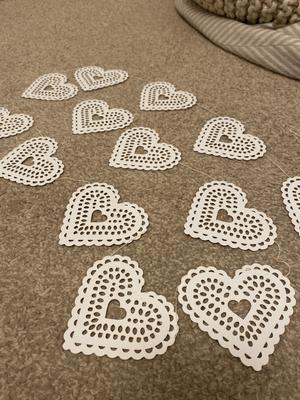 Papírová girlanda - srdíčka - Obrázok č. 1