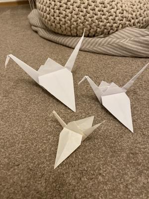 Papíroví origami jeřábi - Obrázok č. 1