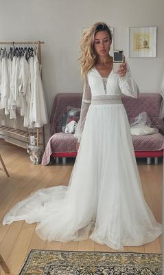 Nové svatební boho šaty xs-s - Obrázok č. 1