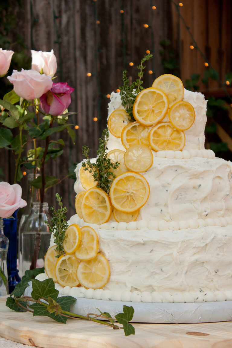 citrónový svatební dort